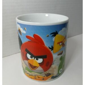 Angry Birds 12oz Coffee Mug Tea Cup Madrid Spain Storlin Excellent Pre-owned
